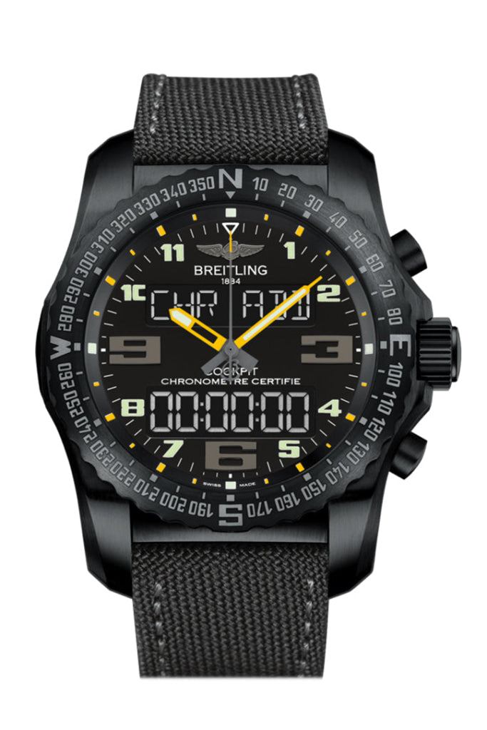 Breitling Super Avi B04 GMT Chronogragh Corsair 46 Black Dial Leather Watch AB04453A1B1X1