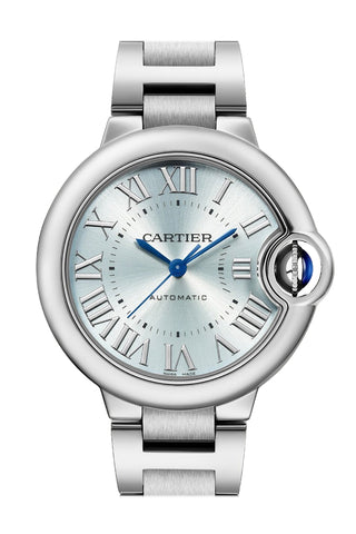 Cartier Ballon Bleu de Cartier Watch  33 mm Steel Case Blue Silvered Sunray-Brushed Dial  WSBB0062