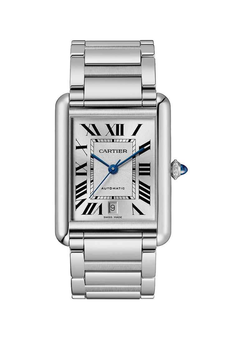 Cartier Tank Must Watch & 41 mm x 31 mm Steel Case Silvered Dial WSTA0053