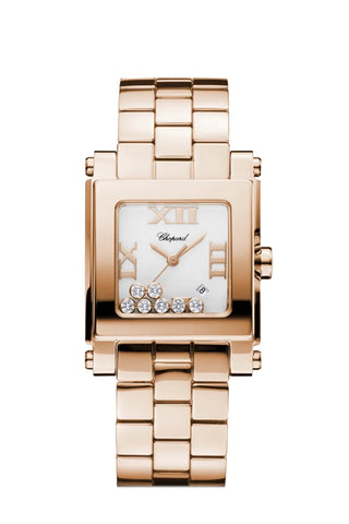 Chopard Happy Sport Square 29 Silver Dial Rose gold 275322-5001