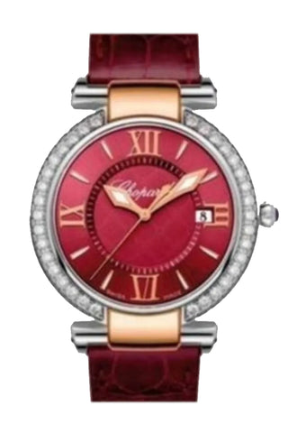 Chopard Imperiale Diamond Bezel 36 Red Dial Rose Gold 388532-6017