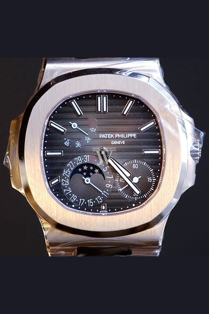 Patek Philippe Nautilus Moon Phase Rose Gold Watch 5712/1R-001