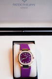 Patek Philippe Nautilus Diamonds Purple Dial Rose Gold Ladies Watch 7010R 7010R-013