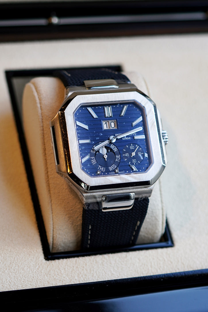 Patek Philippe Cubitus Grand Date Blue Dial Platinum Watch 5822P-001