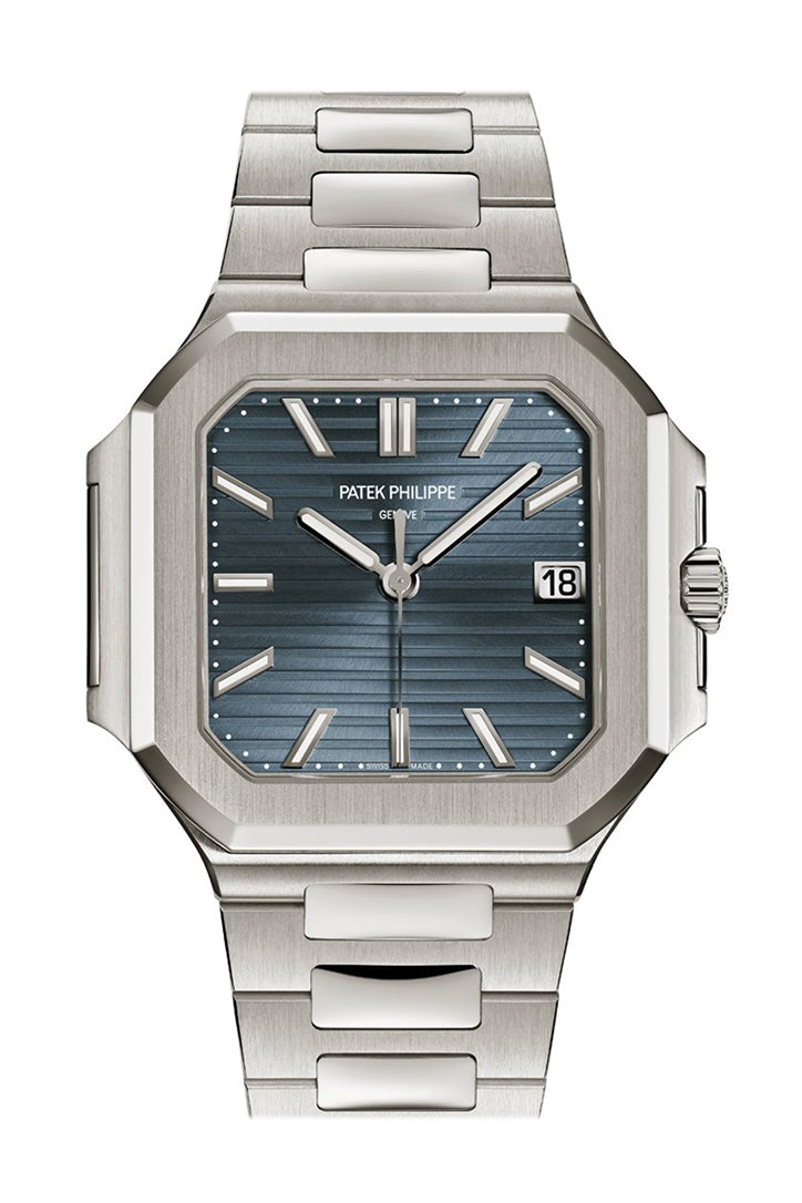 Patek Philippe Cubitus Gold Blue White Dial Watch 7128/1G-001