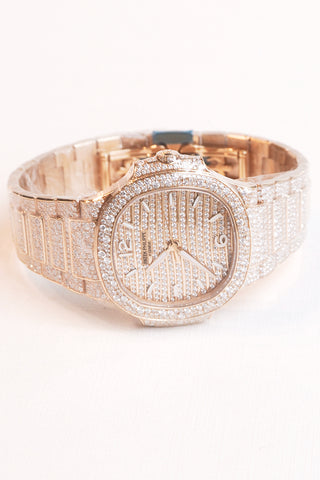 Patek Philippe Nautilus Diamond Rose Gold Watch 7118/1450R-001