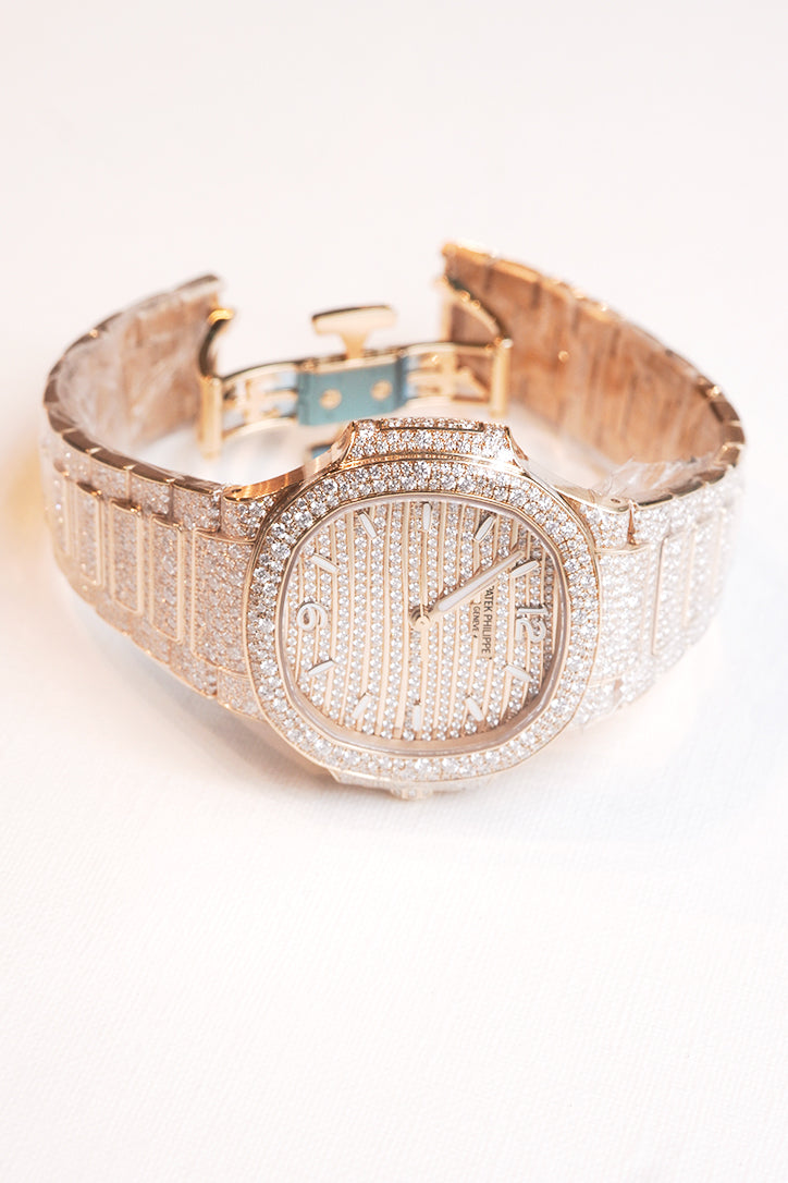 Patek Philippe Nautilus Diamond Rose Gold Watch 7118/1450R-001