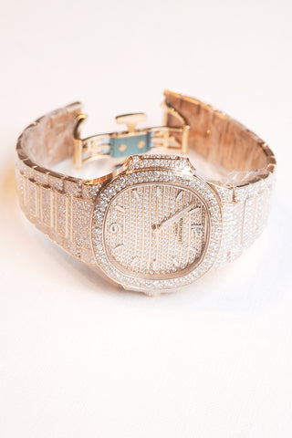 Patek Philippe Nautilus Diamond Rose Gold Watch 7118/1450R-001