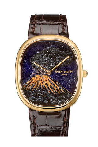 Patek Philippe Golden Ellipse 34 Mount Merapi Dial Yellow Gold Watch 5738/50J-010