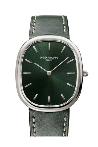 Patek Philippe Golden Ellipse 30 Green Dial White Gold Watch 3738/100G-014