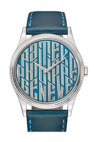 Patek Philippe Calatrava 38 Blue Typography Dial White Gold Watch 5177G-056
