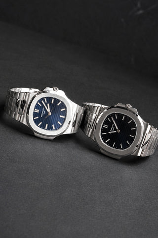 Patek Philippe 5610/1P-001 Nautilus 38 Sunburst Blue Dial Platinum Watch 50th Anniversary