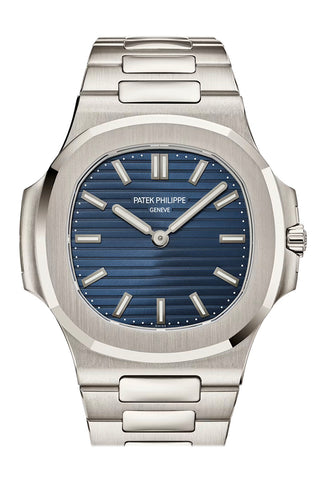Patek Philippe Nautilus 38 Sunburst Blue Dial Platinum Watch 5610/1P-001