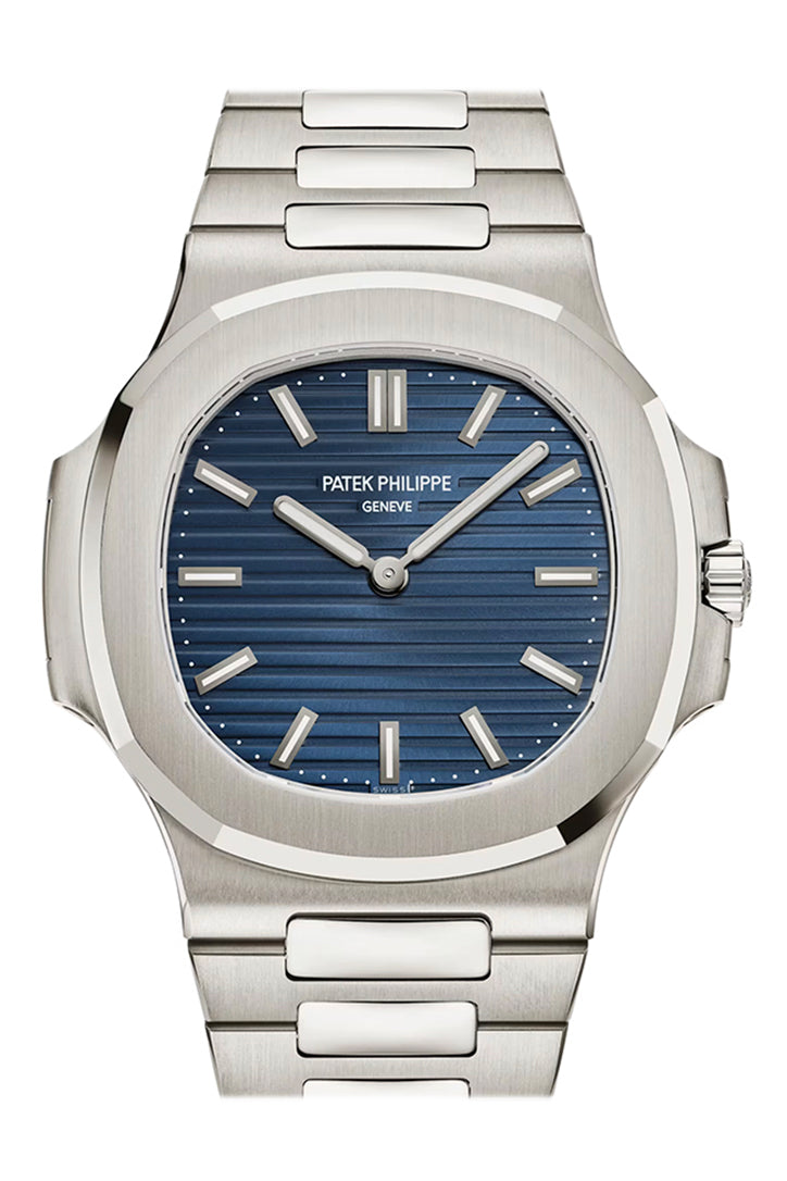 Patek Philippe 5810/1G-001 Nautilus 41 Sunburst Blue Dial White Gold 50th Anniversary Watch