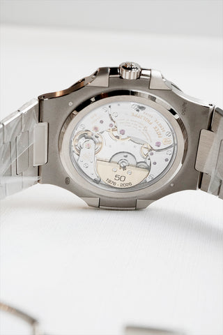 Patek Philippe 5810/1G-001 Nautilus 41 Sunburst Blue Dial White Gold 50th Anniversary Watch