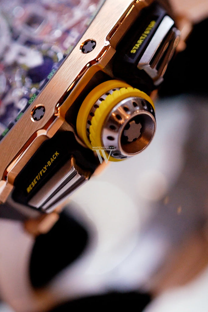 Richard Mille Flyback Chronograph Transparent Dial Rose Gold Men’s Watch Rm11-03