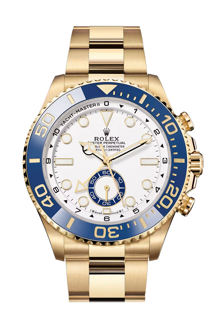 Rolex Yacht-Master II 44 White Yellow Gold Men's Watch 126688-0001 126688