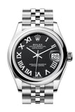 Rolex Datejust 31 Black Roman Jubilee Ladies Watch 278240 278240-0002