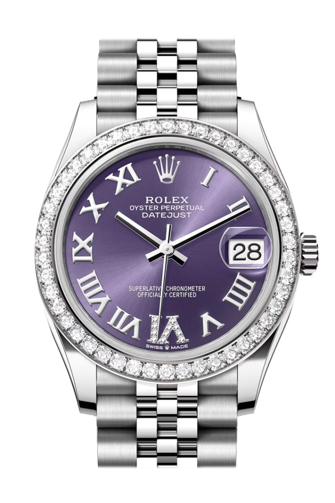 Rolex Datejust 31 Aubergine Diamond Dial Jubilee Ladies Watch 278384Rbr 278384Rbr-0030