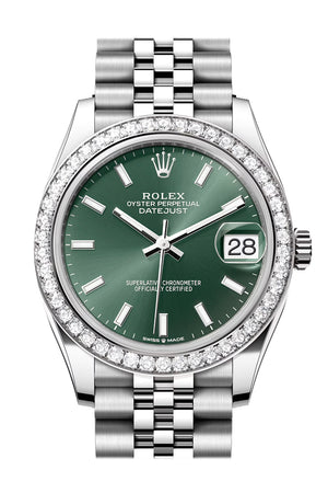 Rolex Datejust 31 Green Dial Jubilee Ladies Watch 278384RBR 278384RBR-0022