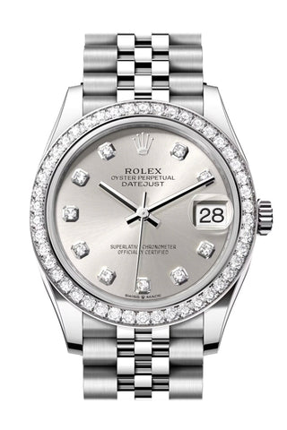 Rolex Datejust 31 Silver Diamond Dial Jubilee Ladies Watch 278384Rbr 278384Rbr-0034