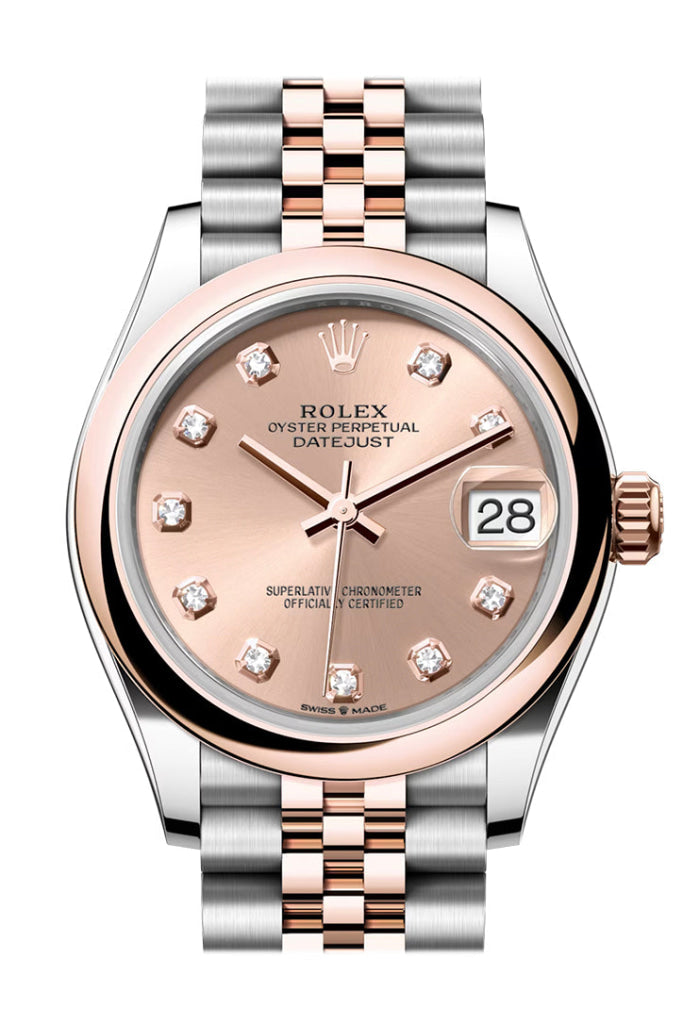 Rolex Datejust 31 Rose Colour Diamond Dial Gold Steel Jubilee Ladies Watch 278241 278241-0020