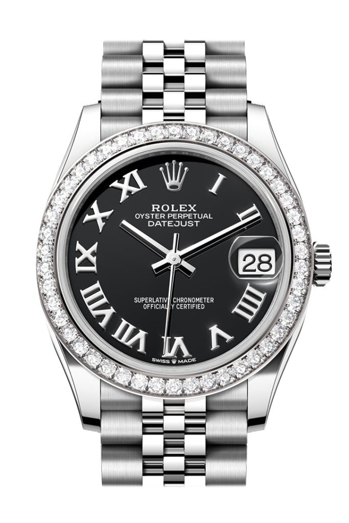 Rolex Datejust 31 Black Roman Dial Jubilee Ladies Watch 278384Rbr 278384Rbr-0002