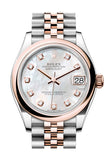 Rolex Datejust 31 Mother Of Pearl Diamond Dial Rose Gold Steel Jubilee Ladies Watch 278241 278241-0026