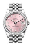 Rolex Datejust 31 Pink Roman Dial Jubilee Ladies Watch 278384RBR 278384RBR-0024