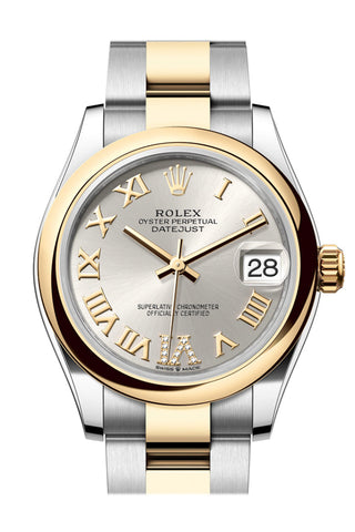 Rolex Datejust 31 Silver Roman Diamond On 6 Dial Yellow Gold Steel Ladies Watch 278243 278243-0003