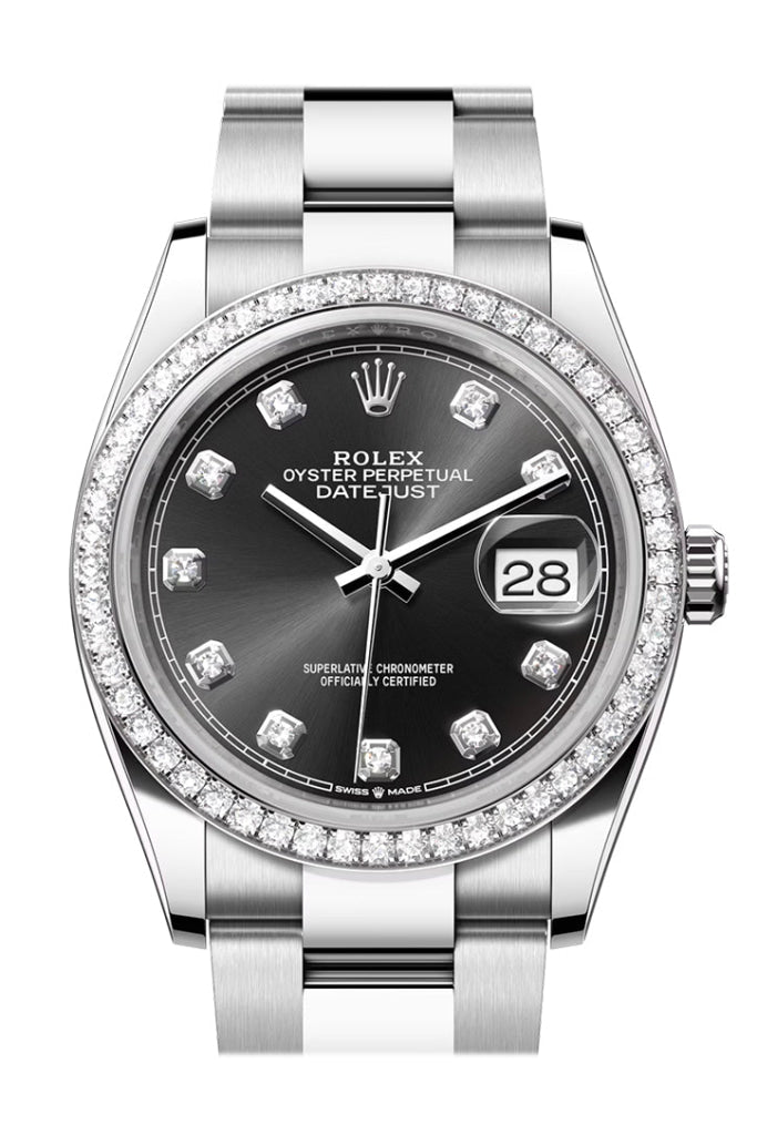 Rolex Datejust 36 Black Diamond Dial Bezel Watch 126284Rbr 126284Rbr-0020