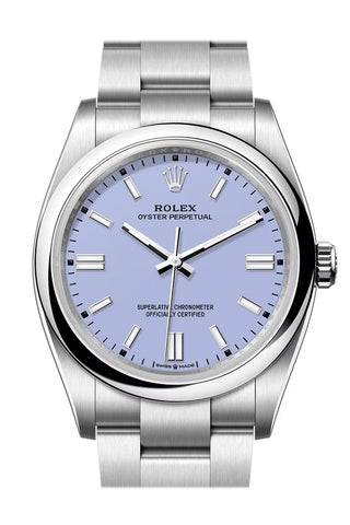 Rolex Oyster Perpetual 36 Lavender Dial Smooth Bezel Watch 126000