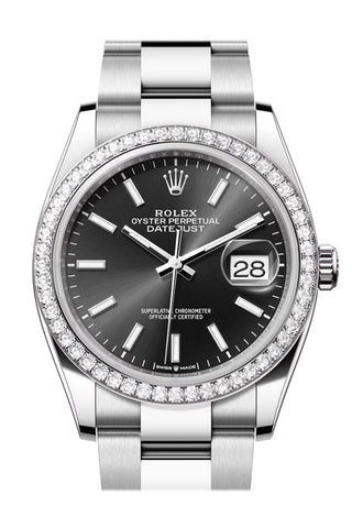 Rolex Datejust 36 Black Dial Ladies Watch 126284Rbr 126284Rbr-0048