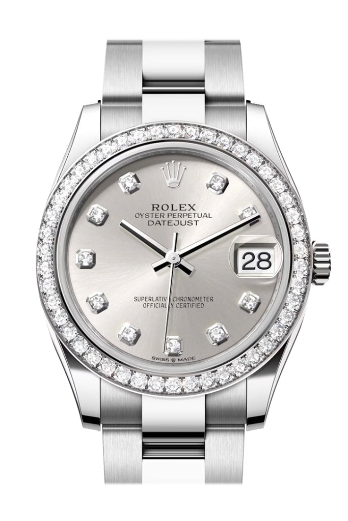 Rolex Datejust Silver Diamond Dial Ladies Watch 278384Rbr 278384Rbr-0033