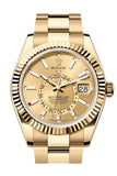 Rolex Sky Dweller 42 Champagne Dial Yellow Gold Oyster Mens Watch 336938