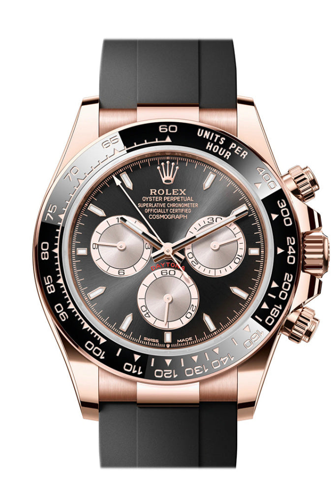 Rolex Daytona 40 Brigh Black and Sundust Dial Rose Gold Mens Watch 126515LN