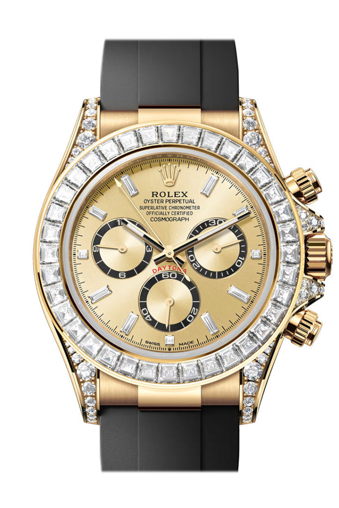 Rolex Daytona Champagne Diamond Dial Bezel Oysterflex Bracelet 126538Tbr Watch