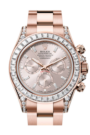 Rolex Daytona Sundust Diamond Dial Diamond Bezel Oyster Rose Gold Bracelet 126595TBR