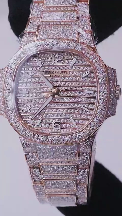 Patek Philippe Nautilus Diamond Rose Gold Watch 7118/1450R-001