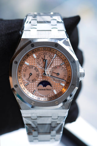 Audemars Piguet Royal Oak 41 Perpetual Calendar Salmon Dial Titanium 26615Ti.oo.1220Ti.01 Dcm Watch