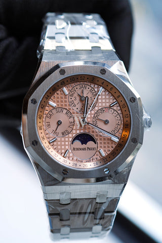 Audemars Piguet Royal Oak 41 Perpetual Calendar Salmon Dial Titanium 26615Ti.oo.1220Ti.01 Dcm Watch