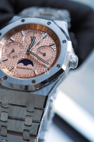 Audemars Piguet Royal Oak 41 Perpetual Calendar Salmon Dial Titanium 26615Ti.oo.1220Ti.01 Dcm Watch