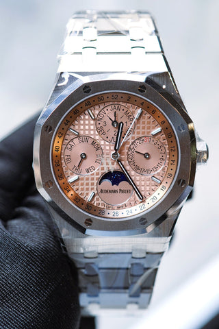 Audemars Piguet Royal Oak 41 Perpetual Calendar Salmon Dial Titanium 26615Ti.oo.1220Ti.01 Dcm Watch