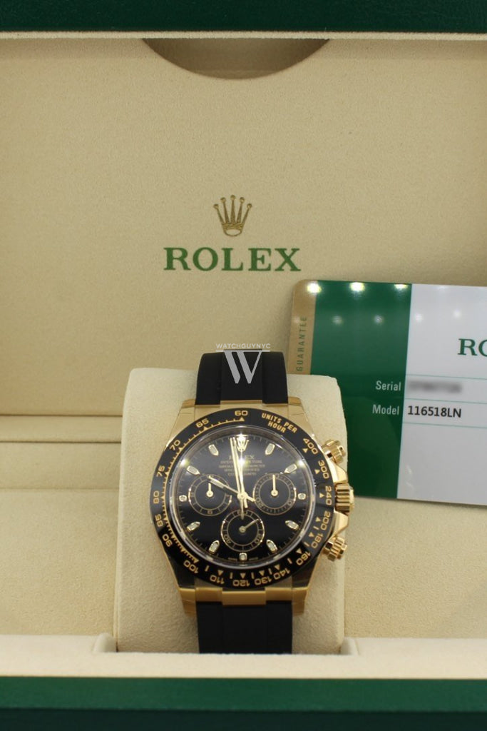 Rolex Oyster Perpetual Champagne Dial Automatic Mens Chronograph Watch 116518Ln