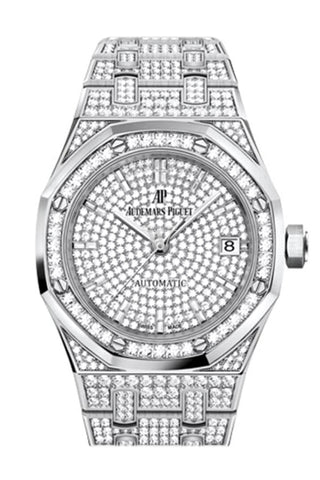 Audermars Piguet Royal Oak Pave Dial Jumbo Extra Thin White Gold 15202Bc.zz.1241Bc.01 Watch