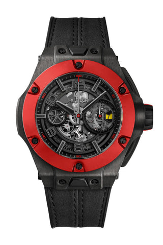 Hublot Big Bang Unico Ferrari Red Ceramic Chronograph Automatic Black Dial Watch 402.Qf.0110.Wr