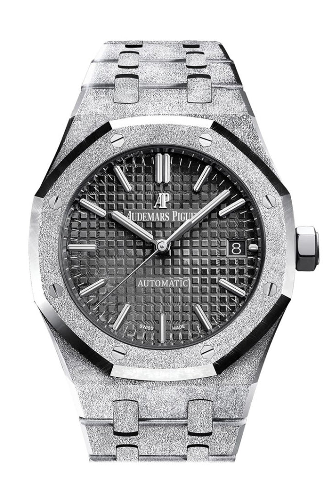 Audemars Piguet Royal Oak Frosted Gold Black Dial Ladies 18K White Watch 15454Bc.gg.1259Bc.03