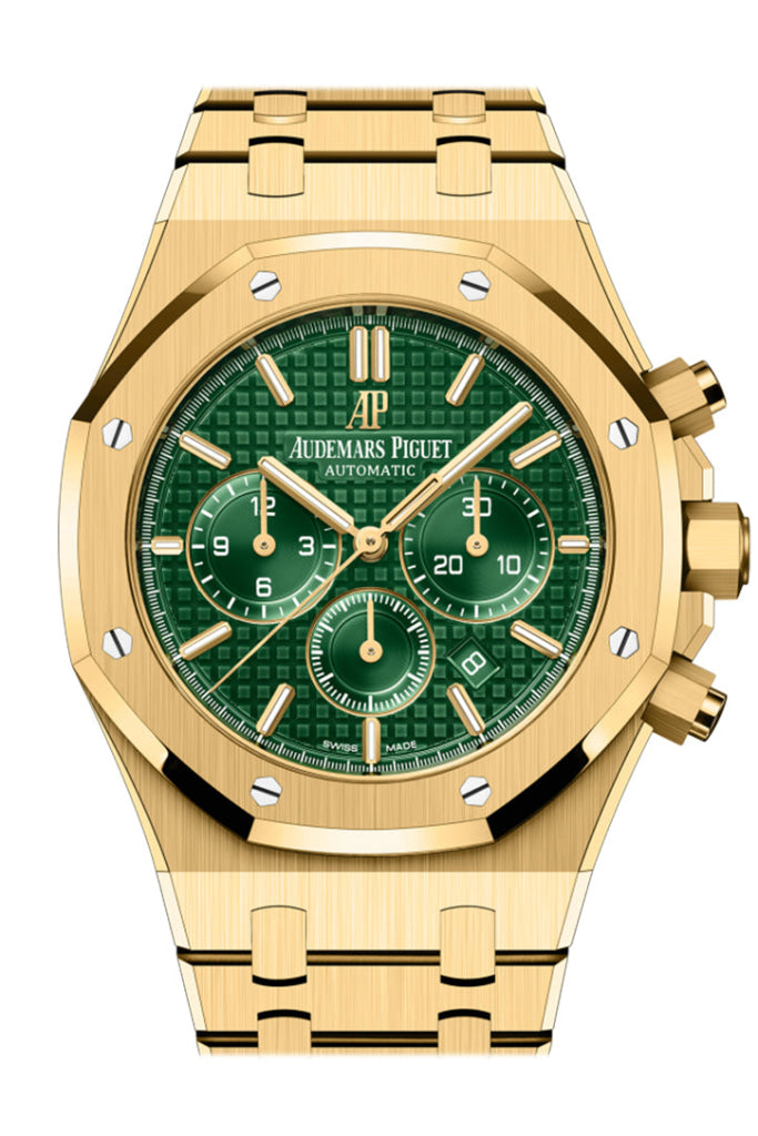 Audemars Piguet Royal Oak 41 Chronograph Green Dial Watch 26331Ba.oo.1220Ba.02