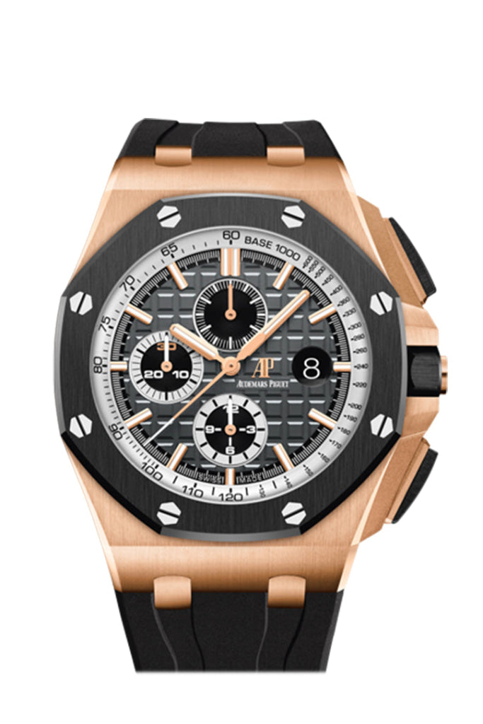 Audemars Piguet Royal Oak Offshore 44 Chronograph Rose Gold Gray Dial Ceramic Bezel