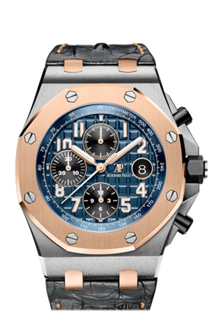 Audemars Piguet Royal Oak Offshore 42 Chronograph Blue Dial Rose Gold Bezel 26471Sr.oo.d101Cr.01